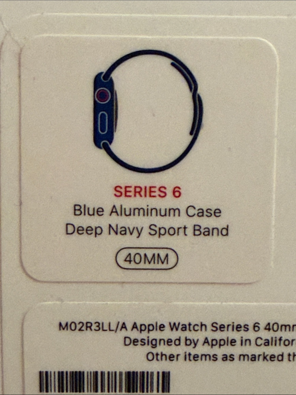 Unlocked Apple iWatch Series 6 Cellular + GPS 40 MM Smartwatch BLUE Sport Band